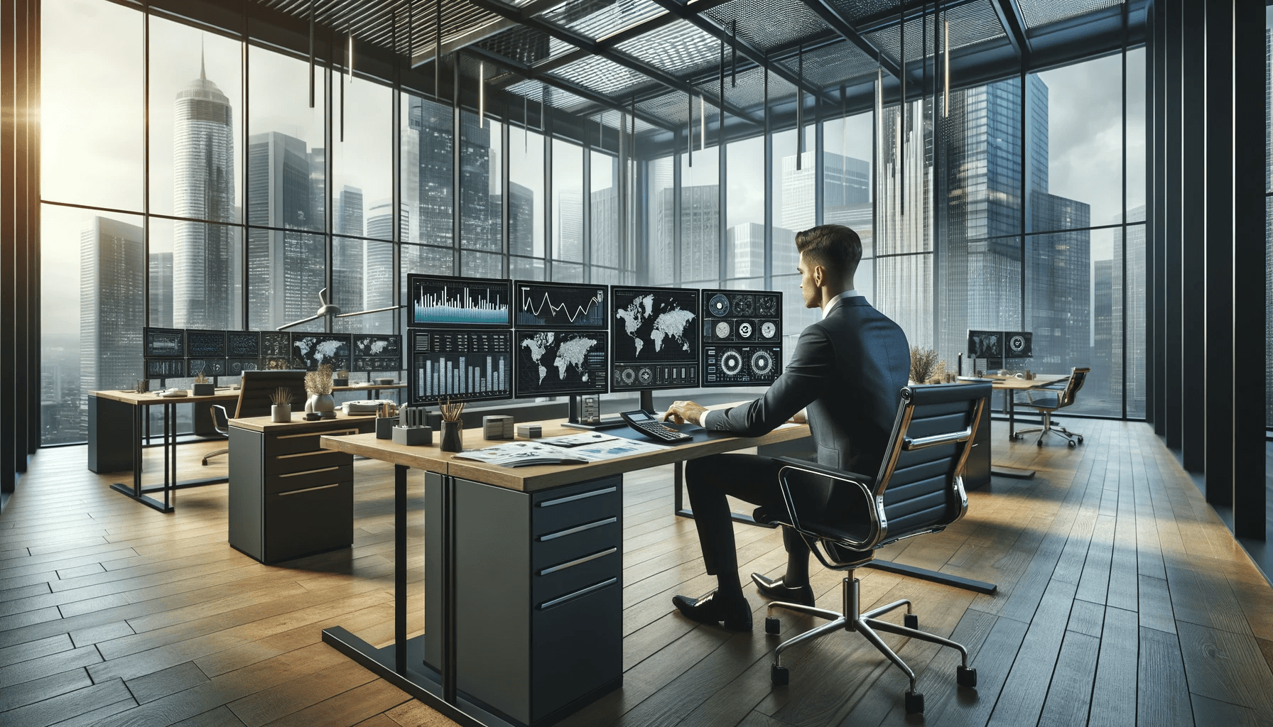 actuary working in an office