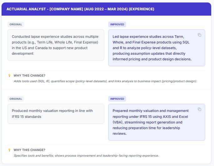 Resume Bullet Rewriter Screenshot